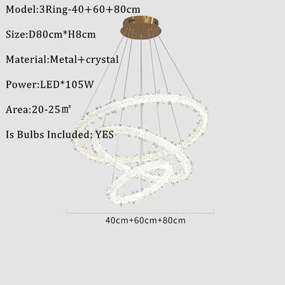 Decorbites™ K9-Kristall-Rundleuchter: Moderne LED-Hängeleuchte für Zuhause, Wohnzimmer, Schlafzimmer, Lobby