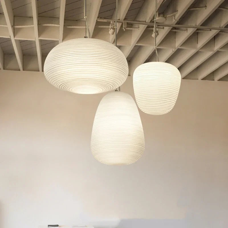 Decorbites™ Glas-Wirbel Kokon-Hängeleuchte - Milchweiß, moderne Hängelampe
