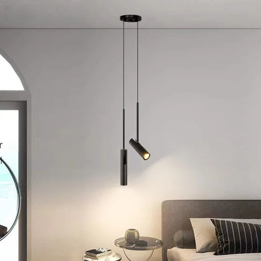 Minimalist Adjustable GU10 Pendant Light in Black or Gold
