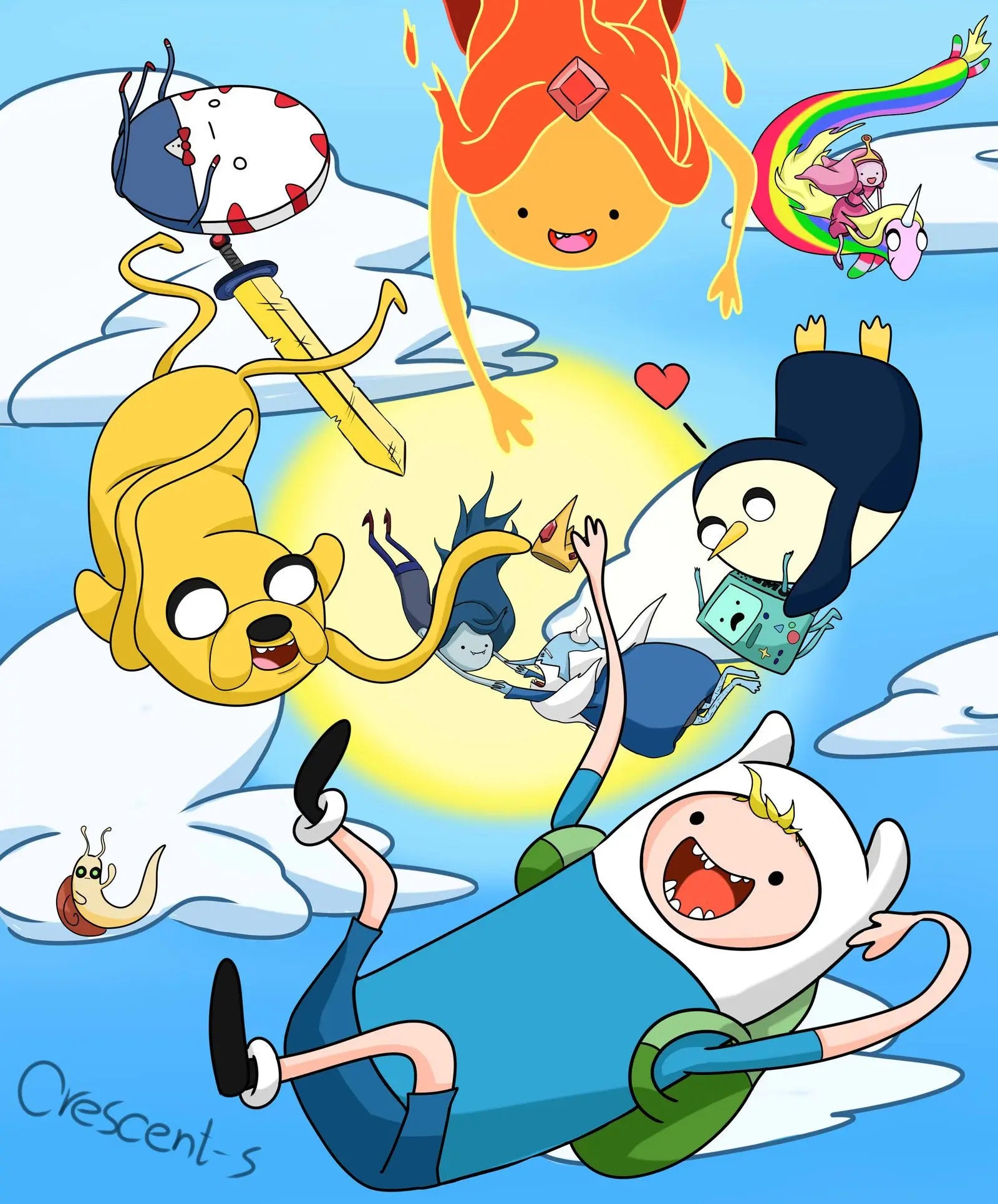 Cartoon Adventure Time Classic Movie Posters Print Canvas Painting Fancy Wall Art Picture for Living Room Bar Home Decor Mural