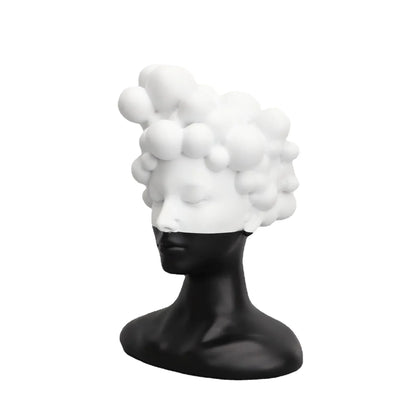 DecorBites™ Abstract Woman Figurine Resin Sculpture Home Decor Human Head Statue