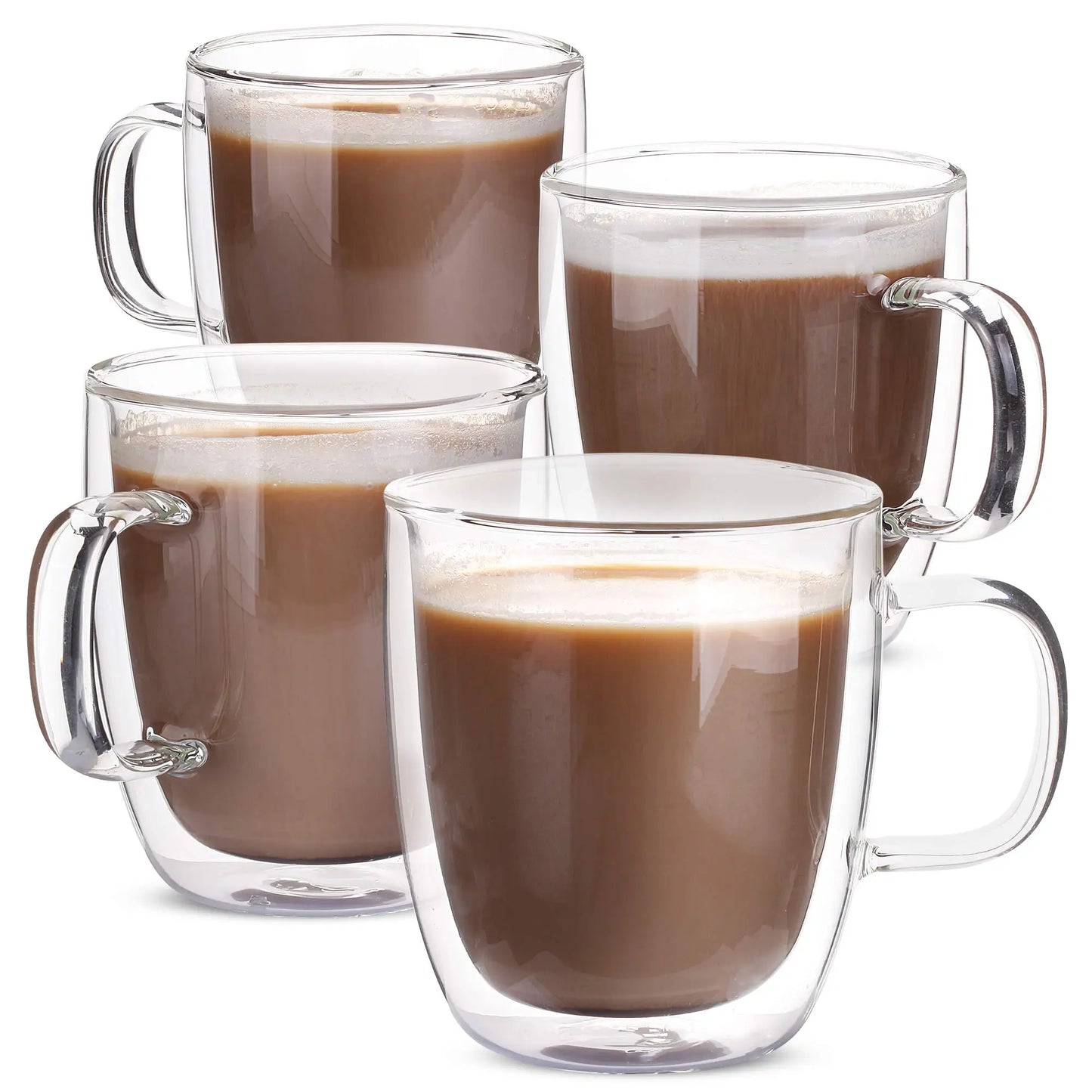 Decorbites™ Doppelwandiges Glas-Kaffeetasse 250/350 ml hitzebeständig für Latte Milch Zitronensaft