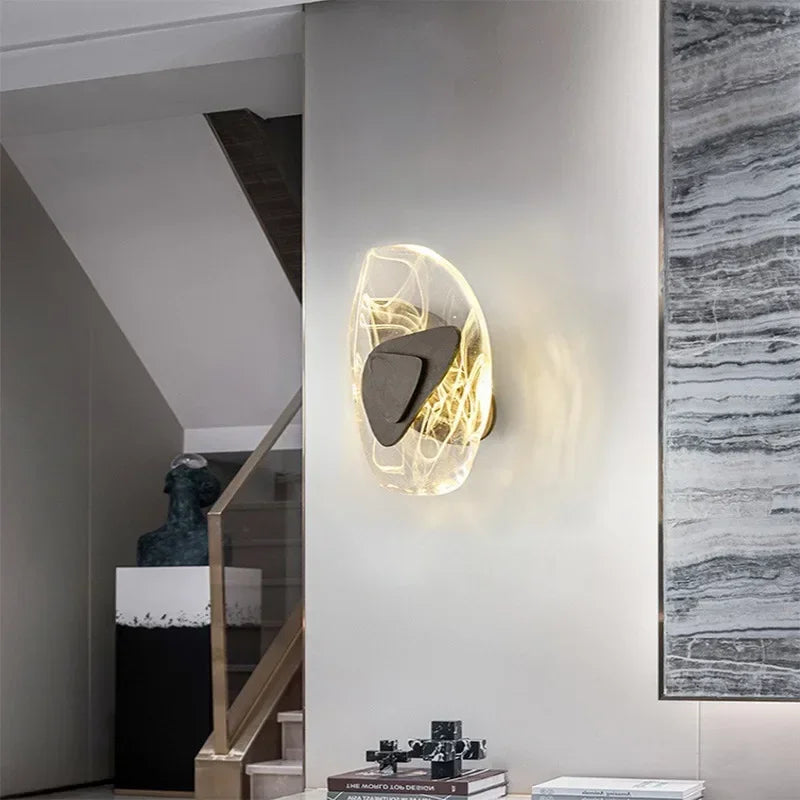 DecorBites™ Crystal Wall Lamp: Modern Bedroom & Living Room LED Lighting