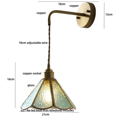 DecorBites™ Clear Flower Acrylic LED Wall Lamp: Copper Modern Nordic Stair Light