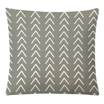 DecorBites™ Geometric Yellow Linen Pillow Cover for Modern Décor 45x45cm