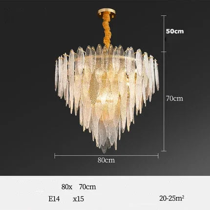 Decorbites™ Gold LED Glas-Lüster für Esszimmer Wohnzimmer Schlafzimmer_Hauptschlüsselwort: Pendelleuchten
