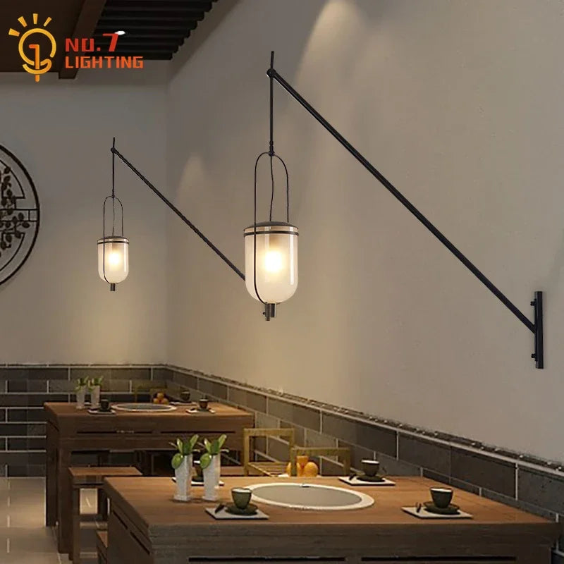 Decorbites™ Industrielle Retro-Schaukelarm-LED-Wandleuchte für Restaurant-Loft-Dekoration