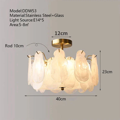 Decorbites™ Wolkenverglasungs-Kronleuchter: Moderne LED-Lüster für Innenbeleuchtung im Wohnzimmer-Dekor