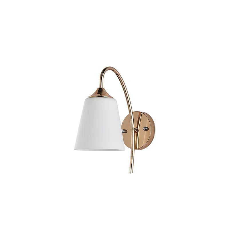 Gold Glass Wall Sconce European Style Bedroom