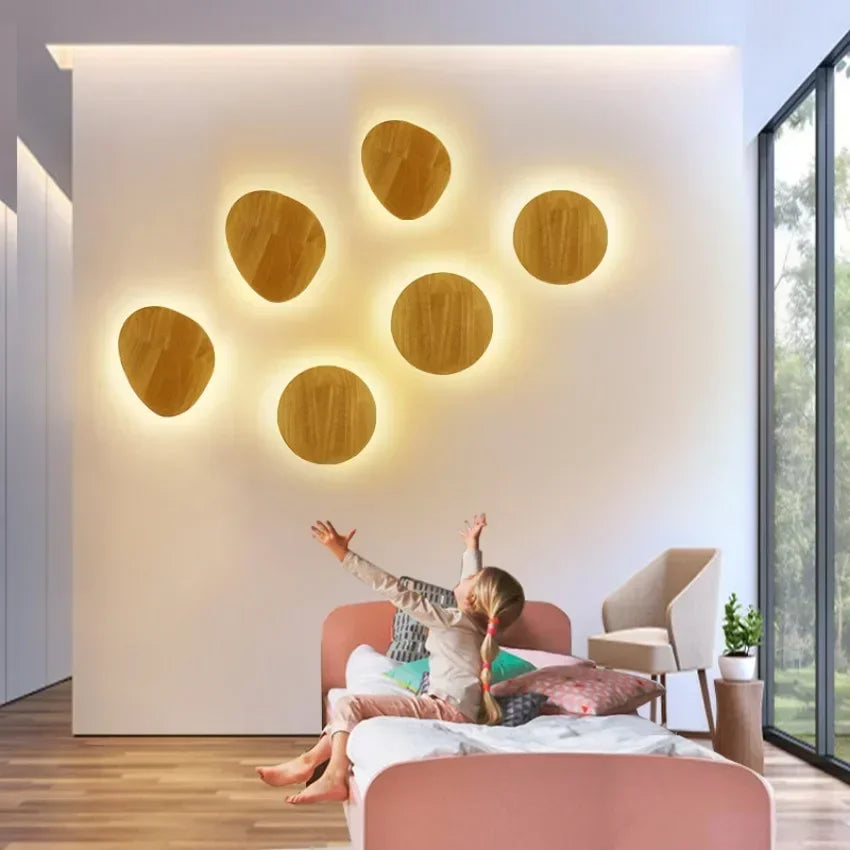 Decorbites™ LED-Holz-Wandleuchten Modern Minimalistisches Wohnzimmer-Schlafzimmer-Dekor