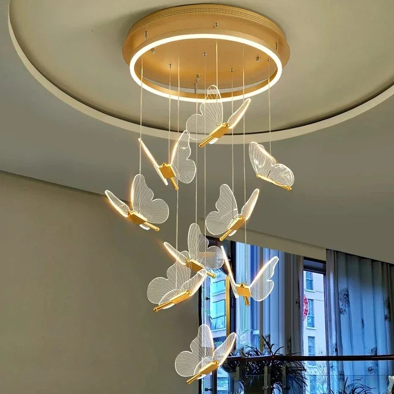 Decorbites™ LED-Kronleuchter: Modernes Schmetterlingsdesign, Acryl, Ausstellungshalle, Treppenhaus, Schlafzimmer-Nachtlampe Beleuchtungseinrichtungen