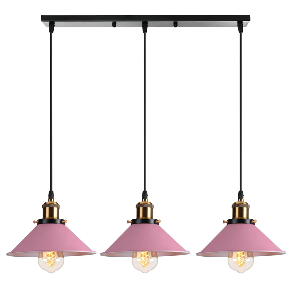 Decorbites™ Industrielle Nordische Pendelleuchten mit Mehrfarbiger Lampenschirm für Küche und Esszimmer