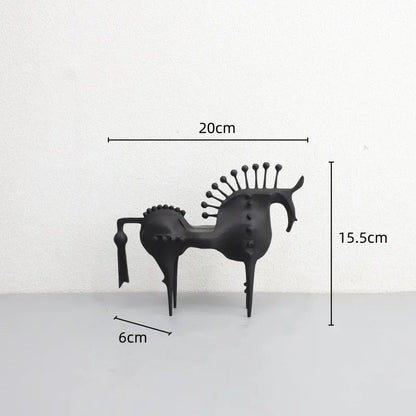 Decorbites™ Abstrakte Pferde-Metallskulptur Dekorative Figur - Wohnungsdekoration-Zubehör