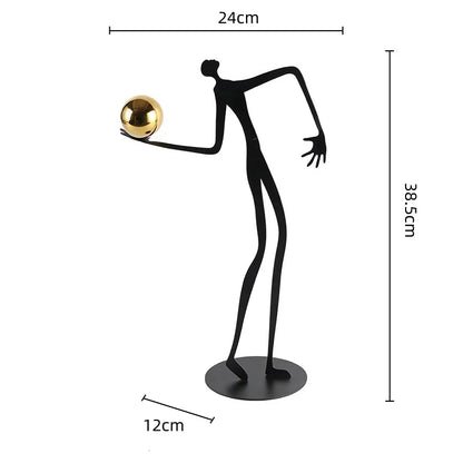 Decorbites™ Goldfigur-Skulptur Metallornament Heimdekoration Figur