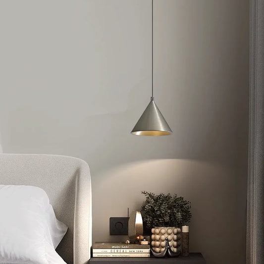 Minimalist Black Conical Aluminum Pendant Light