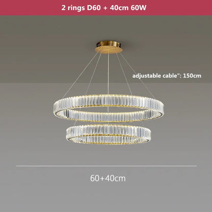 Decorbites™ Kristall-LED-Kronleuchter: Moderne Stahl-Hängeleuchte für luxuriöse Eingangshalle-Dekoration