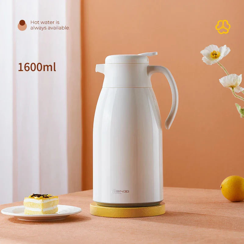 Decorbites™ Glas-Isolierkanne: Große Kapazität Thermosflasche für langanhaltende heiße/kalte Getränke