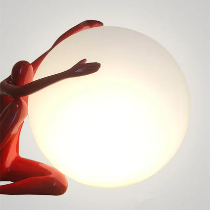 Decorbites™ Glasballen-Tischleuchte: Stilvolle LED-Skulptur-Schreibtischlampe für die Wohnraumausstattung