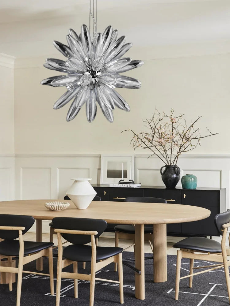 Decorbites™ LED Große Globus-Kronleuchter mit Glaslampenschirmen – Chrom- oder Goldbeschläge