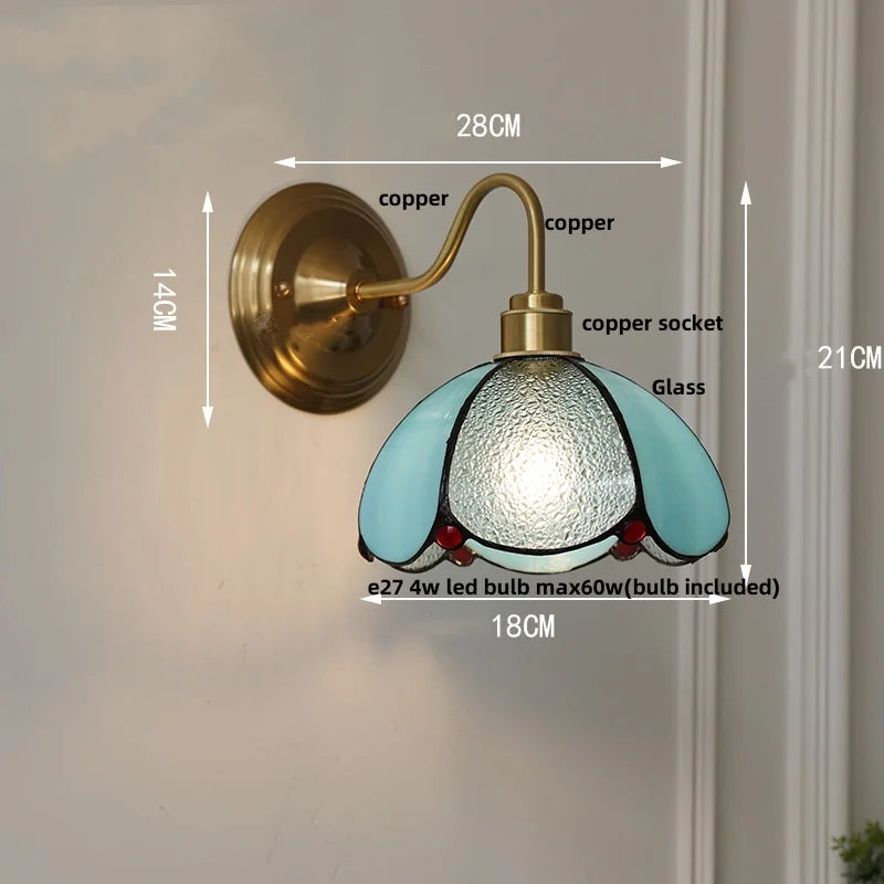 Decorbites™ Glas Messing Wandleuchte LED-Leuchtenarmatur für Esszimmer Wohnzimmer Badezimmer Spiegel