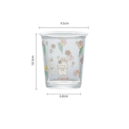 Decorbites™ Niedliches Vierfarbiges Bären-Hasen-Glas-Tee-Kaffee-Becher