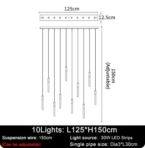 Decorbites™ LED-Kronleuchter: Moderne Pendelleuchte für Treppenhaus & Küche zur Haushaltsdekoration