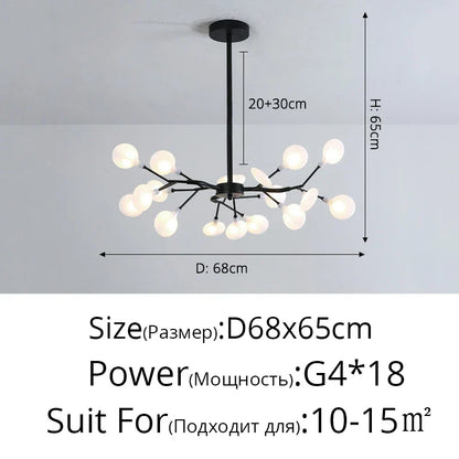 Decorbites™ LED-Leuchter Glühwürmchen: Moderne nordische Deckenleuchten für luxuriöse Wohnraumausstattung