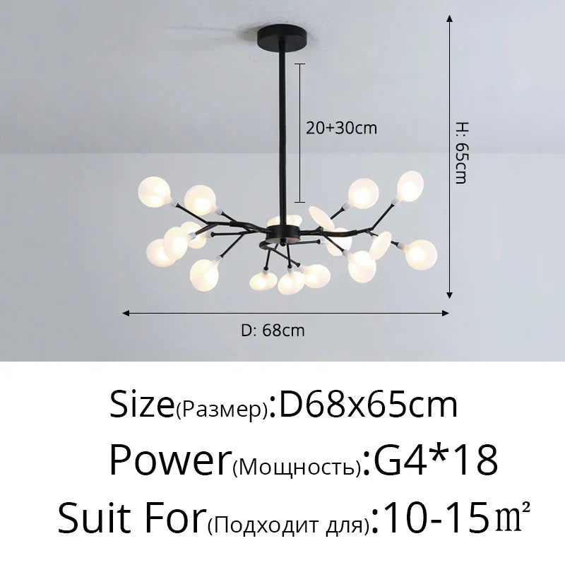 Decorbites™ LED-Leuchter Glühwürmchen: Moderne nordische Deckenleuchten für luxuriöse Wohnraumausstattung