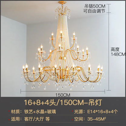 Decorbites™ Französischer Perlenkronleuchter, Elegantes Retro-Design für luxuriöse Wohnräume