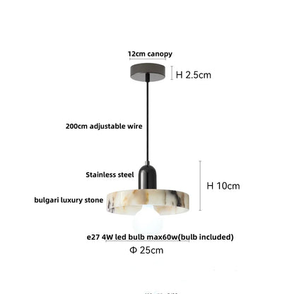 DecorBites™ Copper Yellow LED Pendant Light Fixture for Dining Room and Kitchen