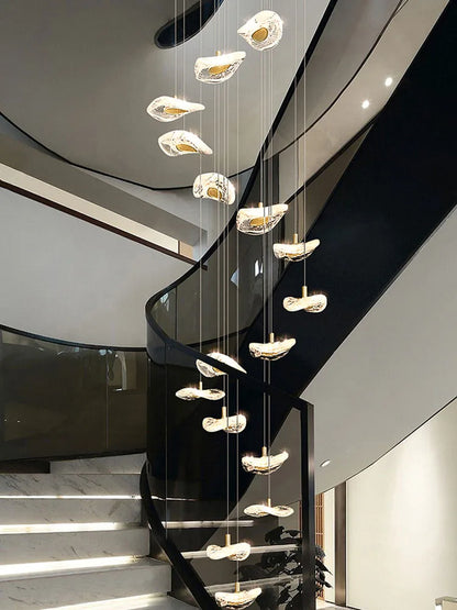 Decorbites™ Kristallglas-Treppenleuchter: Moderne nordische Luxusbeleuchtung für das Wohnzimmer