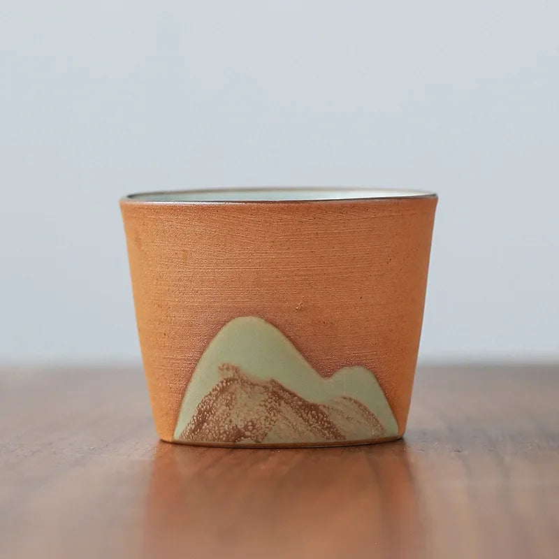 DecorBites™ Japanese Ceramic Tea Coffee Cup Porcelain Drinkware Mug - Single Pottery