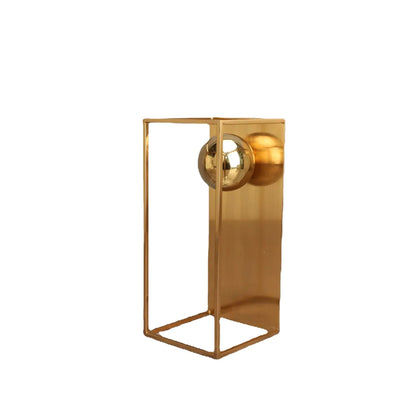 DecorBites™ Geometric Gold Frame Sculpture Decorative Figurines Metal Home Decor