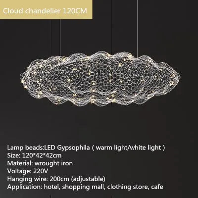 Decorbites™ Wolken-Hängeleuchten: Industrielle Loft-Glühwürmchen-Kronleuchter für Wohnzimmer, Schlafzimmer, Treppenhaus