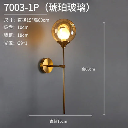 Decorbites™ Glasball Gold LED Wandlampe Modern Nordisch Innenleuchte