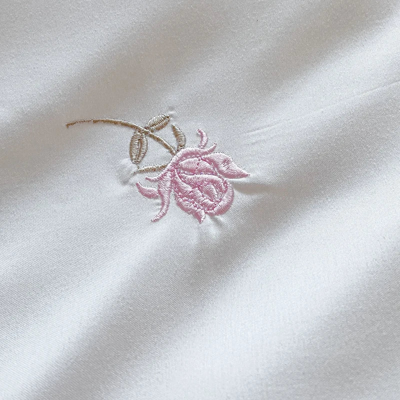 Decorbites™ Koreanische Prinzessin Rosenblumen Spitze Rüschen Bettwäsche-Set – Weiche Baumwollbettbezug