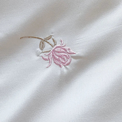Decorbites™ Koreanische Prinzessin Rosenblumen Spitze Rüschen Bettwäsche-Set – Weiche Baumwollbettbezug
