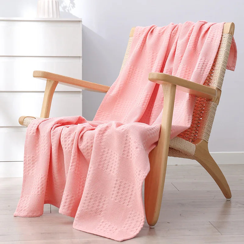 Decorbites™ Waben-Waffel-Baumwoll-Decken – Ideal für Betten, Sofas, Reisen und Picknicks