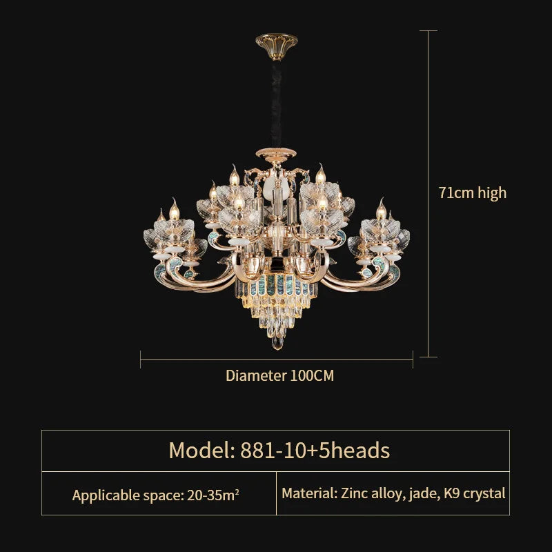 Decorbites™ Kristall-Esszimmer-Lüster: Eleganter europäischer Stil Wohnzimmerleuchte, Schlafzimmer-Dekoration