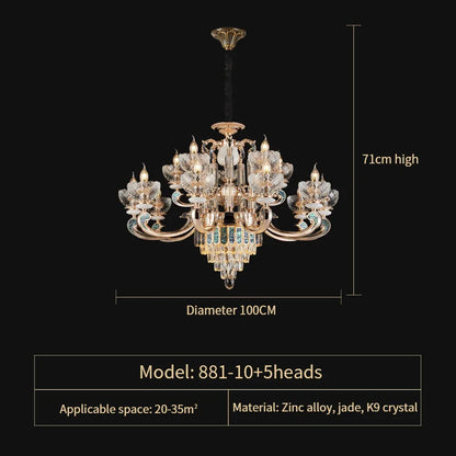 Decorbites™ Kristall-Esszimmer-Lüster: Eleganter europäischer Stil Wohnzimmerleuchte, Schlafzimmer-Dekoration