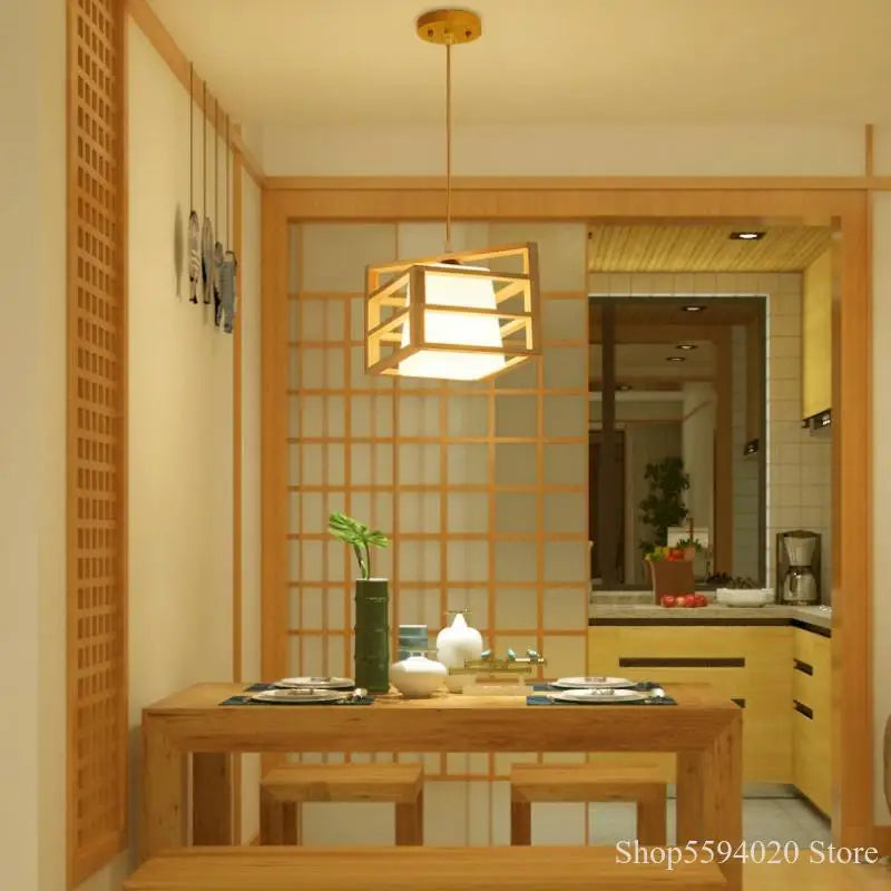 Wood Pendant Tea Light