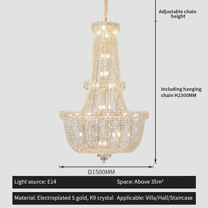 Decorbites™ Kristall-Duplex-Kronleuchter: Neues Lichtluxus-Modernes Design für Wohnzimmer & Halle