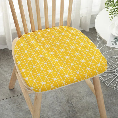 Decorbites™ Baumwoll-Leinen-Esszimmerstuhlpolster – Nordisches Muster, rutschfest, bequeme Büro- & Wohnzimmer-Dekoration