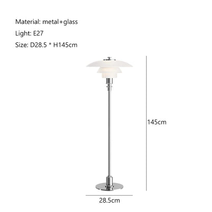 Decorbites™ Glas-Schirm-LED-Stehlampe für Wohnzimmer, Schlafzimmer – Nordisch Minimalistischer Retro-Stil