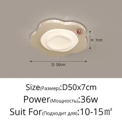 DecorBites™ Cream LED Ceiling Light for Bedroom & Living Room décor