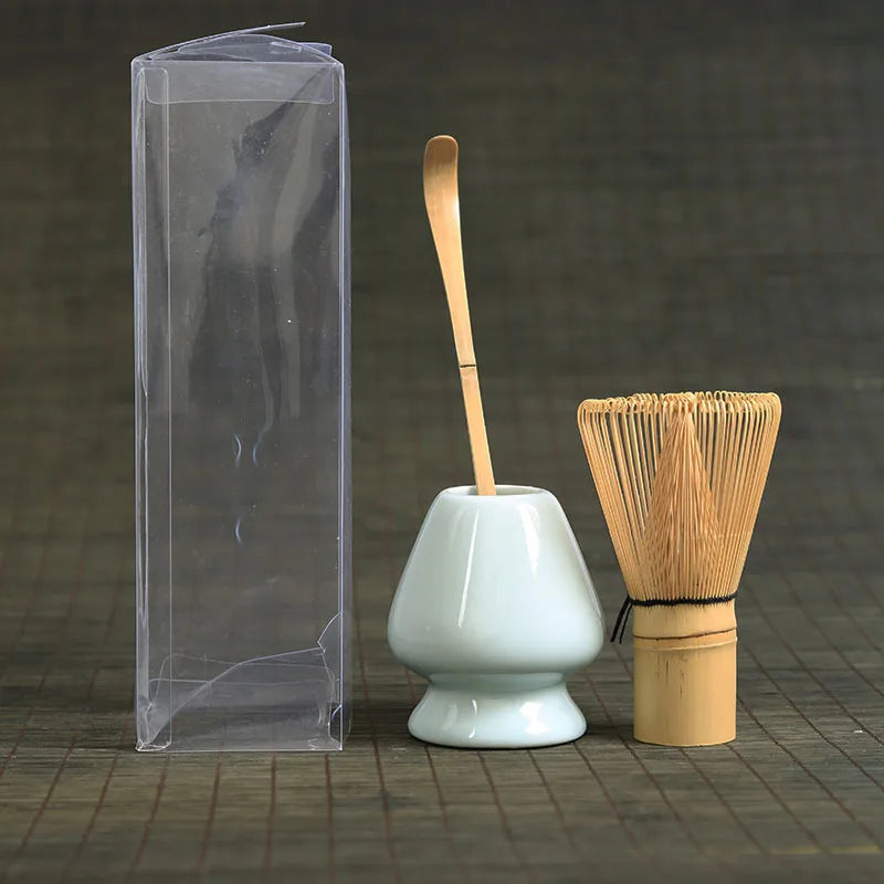 Decorbites™ Japanisches Bambus-Teeset für die Teezeremonie Matcha-Quirl Pinsel Mahlwerk Utensilien