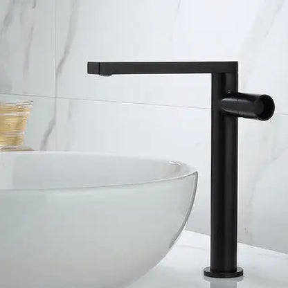 DecorBites™ Brushed Gold Basin Faucet: Single Handle Brass Bathroom Mixer Tap