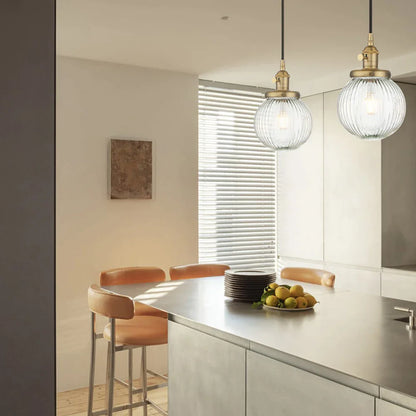 Decorbites™ Klar-Glas-Kugelleuchte E27 Hängelampe für Wohnzimmer Loft