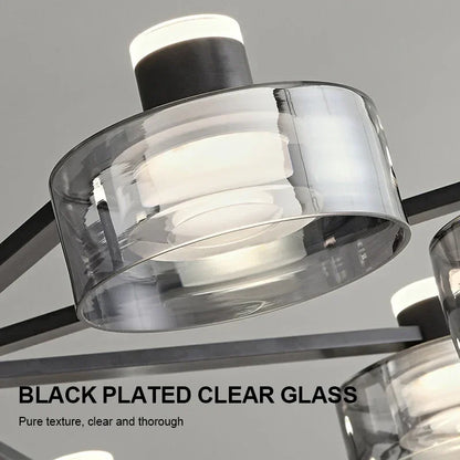 Decorbites™ Glas-LED-Kronleuchter: Modernes minimalistisches Kupfer-Pendant-Licht für Wohnzimmer und Schlafzimmer