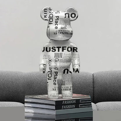 Decorbites™ Graffiti-Bär 27 cm Figur | Moderne Wohnaccessoires Statue & Sparschwein